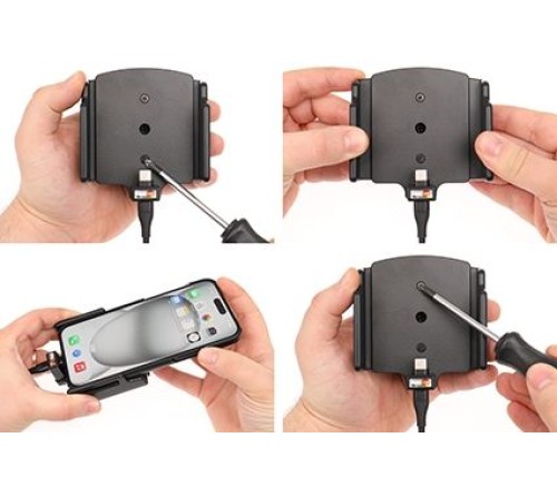 Brodit h/l usb-C verstelb 75-89/6-10mm usb-C fixed iPh 15-