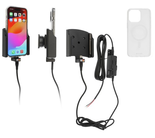 Brodit houder/lader Apple iPhone 15 Pro-fixed - with case