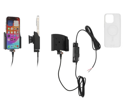 Brodit houder/lader iPhone 15 Pro Max fixed - with case