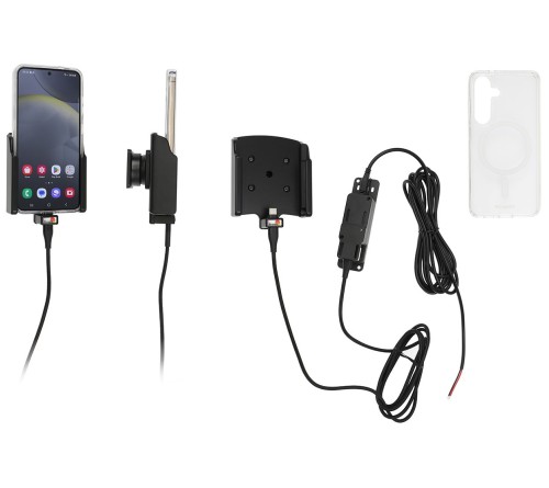 Brodit houder/lader Samsung S24 fixed instal - with case