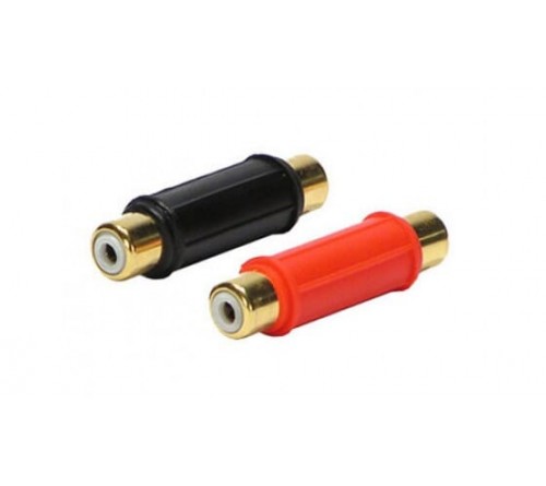 Audio adapter RCA F - RCA F rood en zwart set