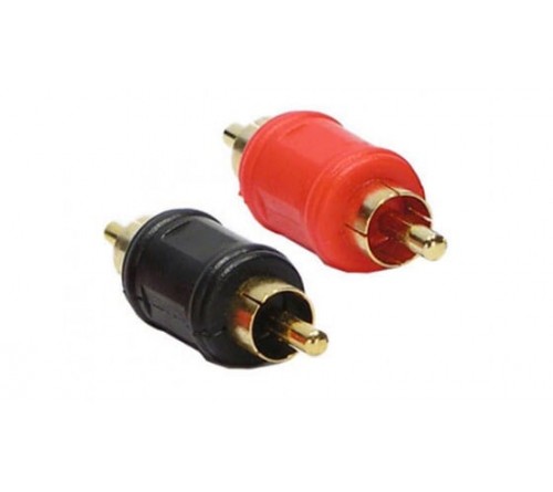 Audio adapter 2x RCA M - 2x RCA M rood en zwart