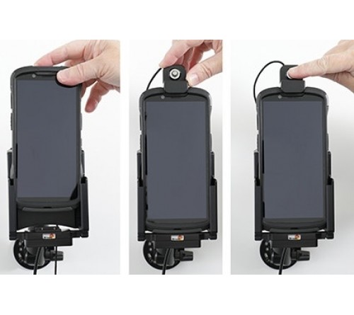 Brodit houder/lader Zebra TC53/TC58 keylock/pogo/cig.plug 3A