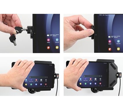 Brodit houder/lader Samsung Galaxy Tab A9 USB sig. plug LOCK