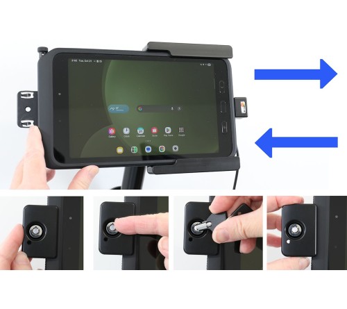 Brodit h/l Samsung Tab Active 5 USB sig.plug LOCK- 2 keys