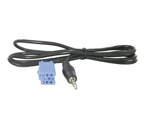 Aux in mini ISO blauw --> 3.5 mm jack stereo met 20 pins min