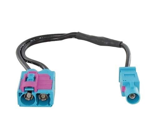 adapterkabel 15 cm Y splitter Fakra M - Fakra F dubbel