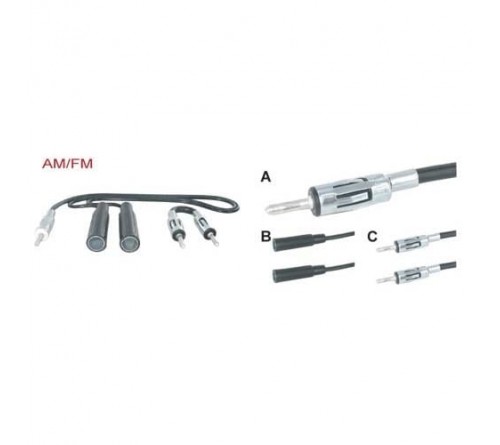 adapterkabel 20 cm Y splitter DIN M - DIN F + DIN M 2 x