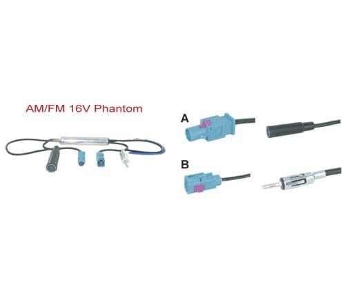 adapterkabel 15 cm Y splitter Fakra F - DIN M en F + fantoom