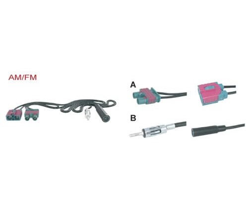 adapterkabel 20 cm dubbel Fakra M - DIN M en Fakra F - DIN F