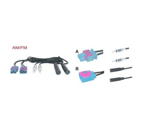 adapterkabel 20 cm dubbel Fakra M - DIN M - Fakra F - DIN F