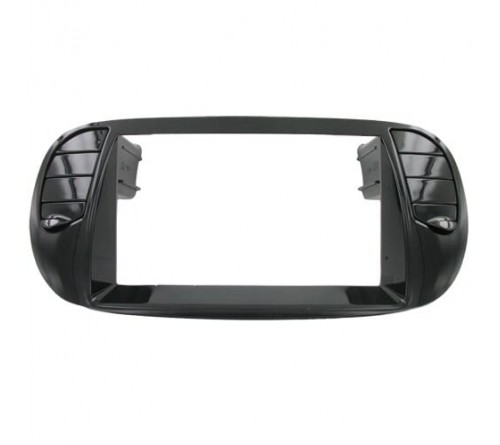 2-DIN frame Fiat 500 08-15  piano zwart
