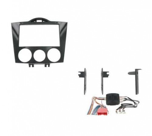 2-DIN frame Mazda RX-8 04-08 met amp retention  piano zwart