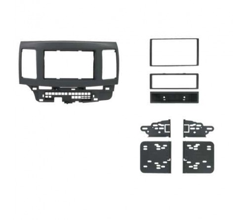 2-DIN frame Mitsubishi Lancer Evo 08-11 met bakje  zwart