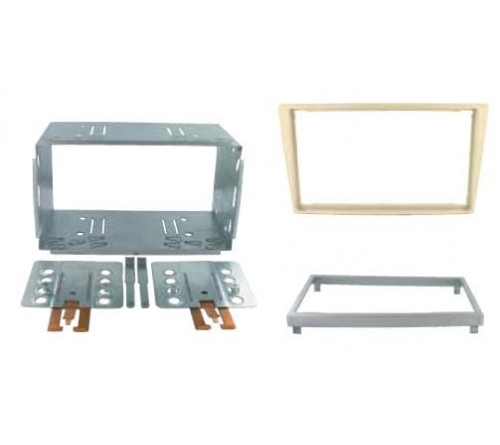 2-DIN frame Opel Corsa 00-06 Meriva 03-10  metaal  zilver