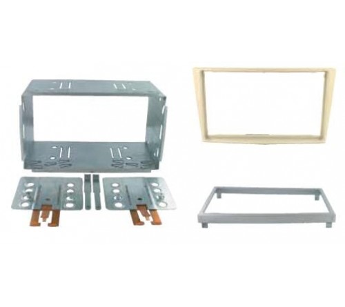 2-DIN frame Opel Astra 04-10 met metaal  zilverkleurig