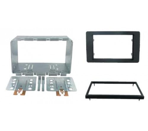 2-DIN frame Saab 9-5 05-12 met metaal  zwart