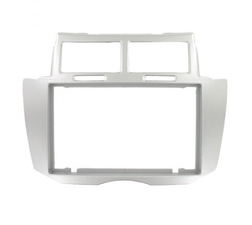 2-DIN frame Toyota Yaris 09-  zilverkleurig