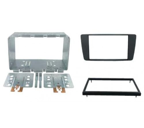 2-DIN frame Skoda Octavia 04-07 metaal  zwart