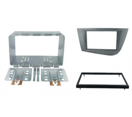 2-DIN frame Seat Leon 05-12 metaal  antraciet