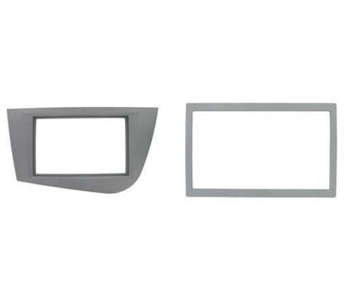2-DIN frame Seat Leon 05-12 met rand  antraciet