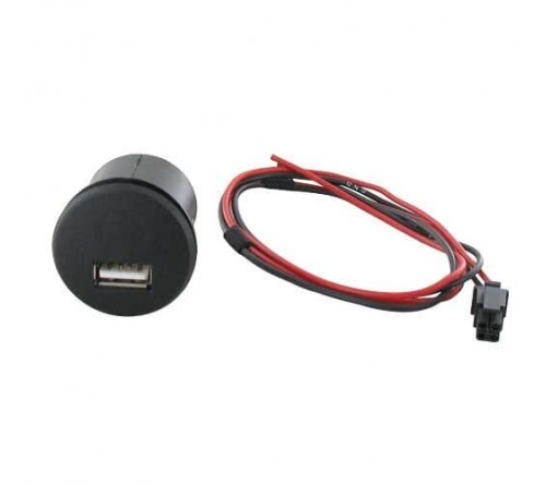 Lader 12V inbouw 27mm usbA molex 2.1A