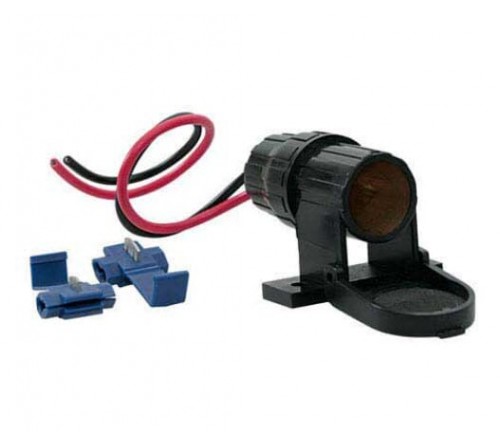 Lader 12/24V inbouw sig plug F waterafstotend 5A 15cm kabel