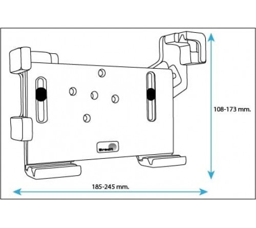 Brodit houder Universeel Tablet 185-245/108-173mm NO SKINS
