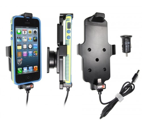 Brodit houder/lader Apple iPhone SE/5/5S met skin