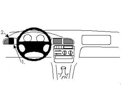 Proclip Peugeot 406 96-03 Left mount