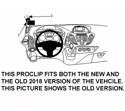 Proclip Ford Transit/Tourneo Custom 13-18 Left mount