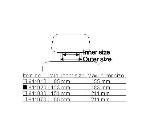 Brodit Headrest mount 123/183 mm