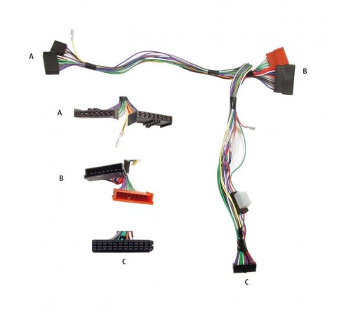 Kram Audio2Car Ford met voeding 8 + 8 Pins