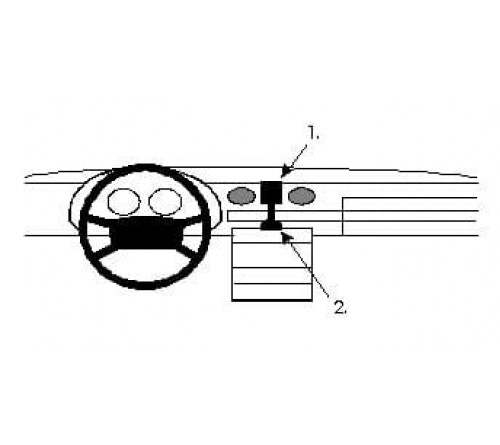 Proclip Mercedes Benz 123 (200-300) 76-85 Center mount