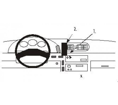 Proclip Nissan Cargo/Serena 93-01 Center mount