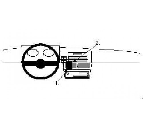 Proclip Fiat Cinquecento 94-04 Center mount