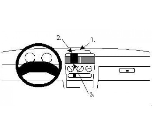 Proclip Opel Corsa 93-00/Combo 95-01 Center mount