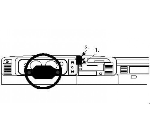 Proclip Dodge Ram Pick Up 1500/2500/3500 95-97 Center mount