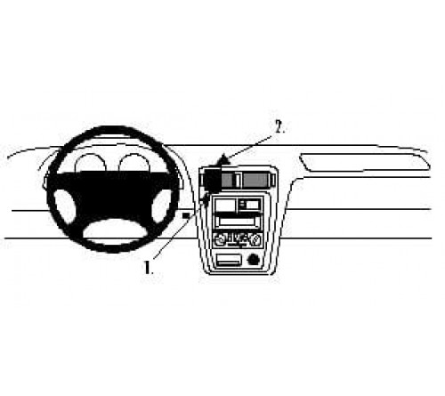 Proclip Mazda 626 98-04 Center mount