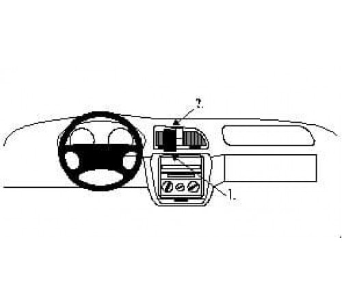 Proclip Daewoo Nubira 97-99 Center mount