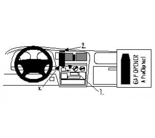 Proclip Toyota HiLux 98-05 Center mount