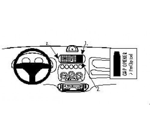 Proclip Fiat Seicento 98-07 Angled mount