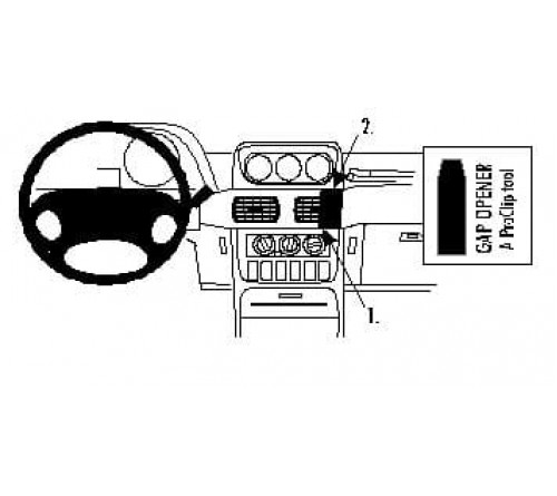 Proclip Hyundai Galloper 97-03 (Mits) Angled mount