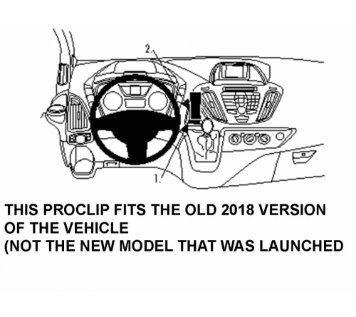 Proclip Ford Transit 14-19/Transit Custom 13-18 Center mount