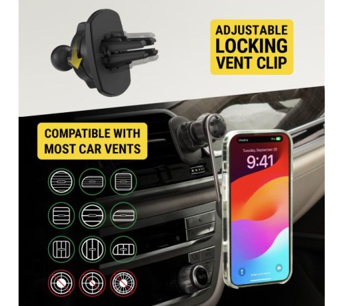 MagicMount Elite 3-in-1 Qi2 15W open arm screen back mount