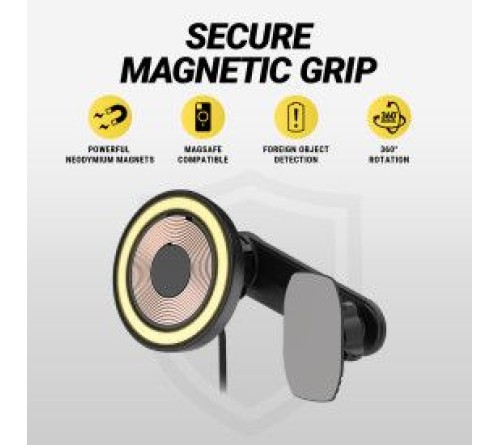 Scosche MAGICMOUNT™ CHARGE PRO 5-in-1 Qi2? 25W Wireless Char