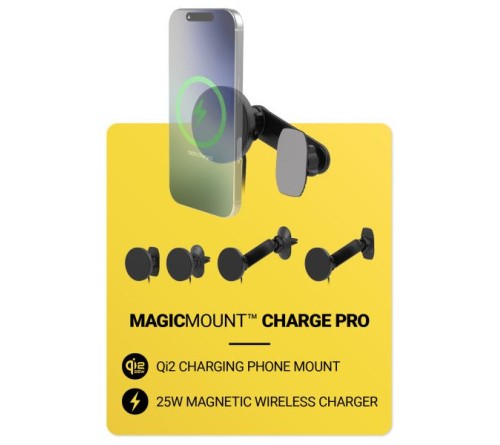 Scosche MAGICMOUNT™ CHARGE PRO 5-in-1 Qi2? 25W Wireless Char