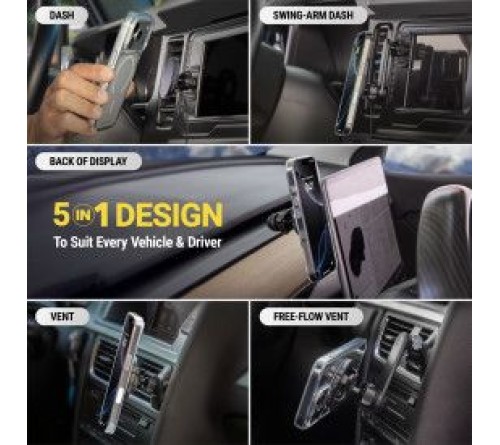 Scosche MAGICMOUNT™ CHARGE PRO 5-in-1 Qi2? 25W Wireless Char