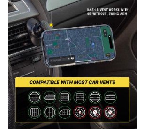 Scosche MAGICMOUNT™ CHARGE PRO 5-in-1 Qi2? 25W Wireless Char