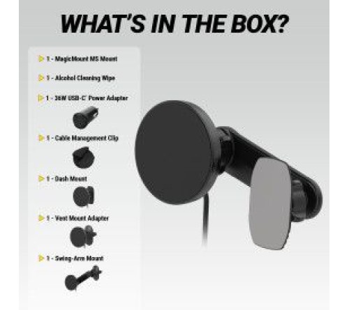 Scosche MAGICMOUNT™ CHARGE PRO 5-in-1 Qi2? 25W Wireless Char